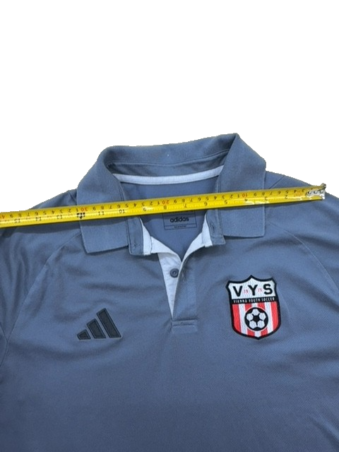 Adidas Men's Grey Short Sleeve Polo Shirt Size L Regular Fit