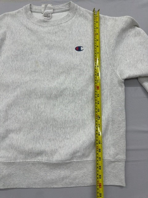 Champion Reverse Weave Gray Crew Sweatshirt S Heavyweight Fleece