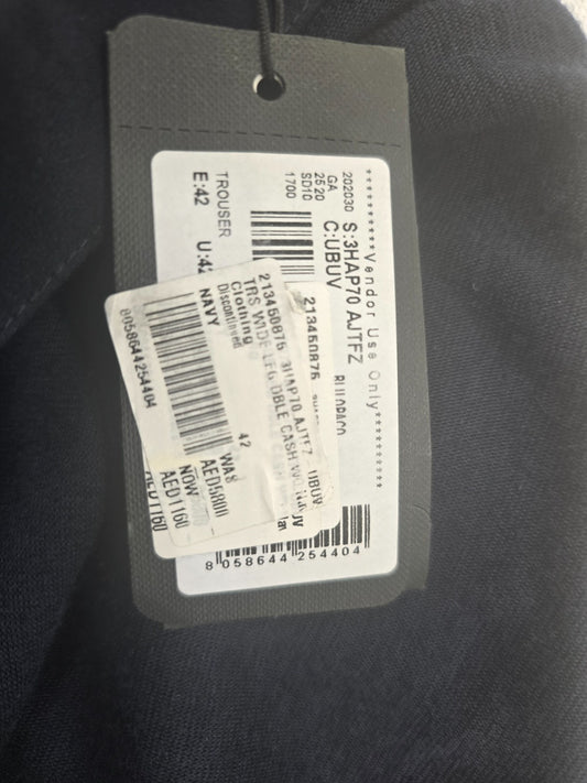 Giorgio Armani Women's Blue Pants – Size 42, Straight Leg – Ref F3575