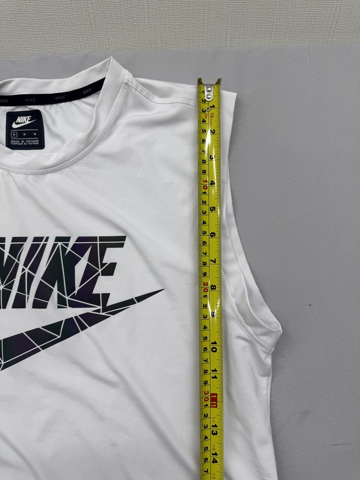 Nike Dri-FIT Men's White Sleeveless Crew Tank Top M