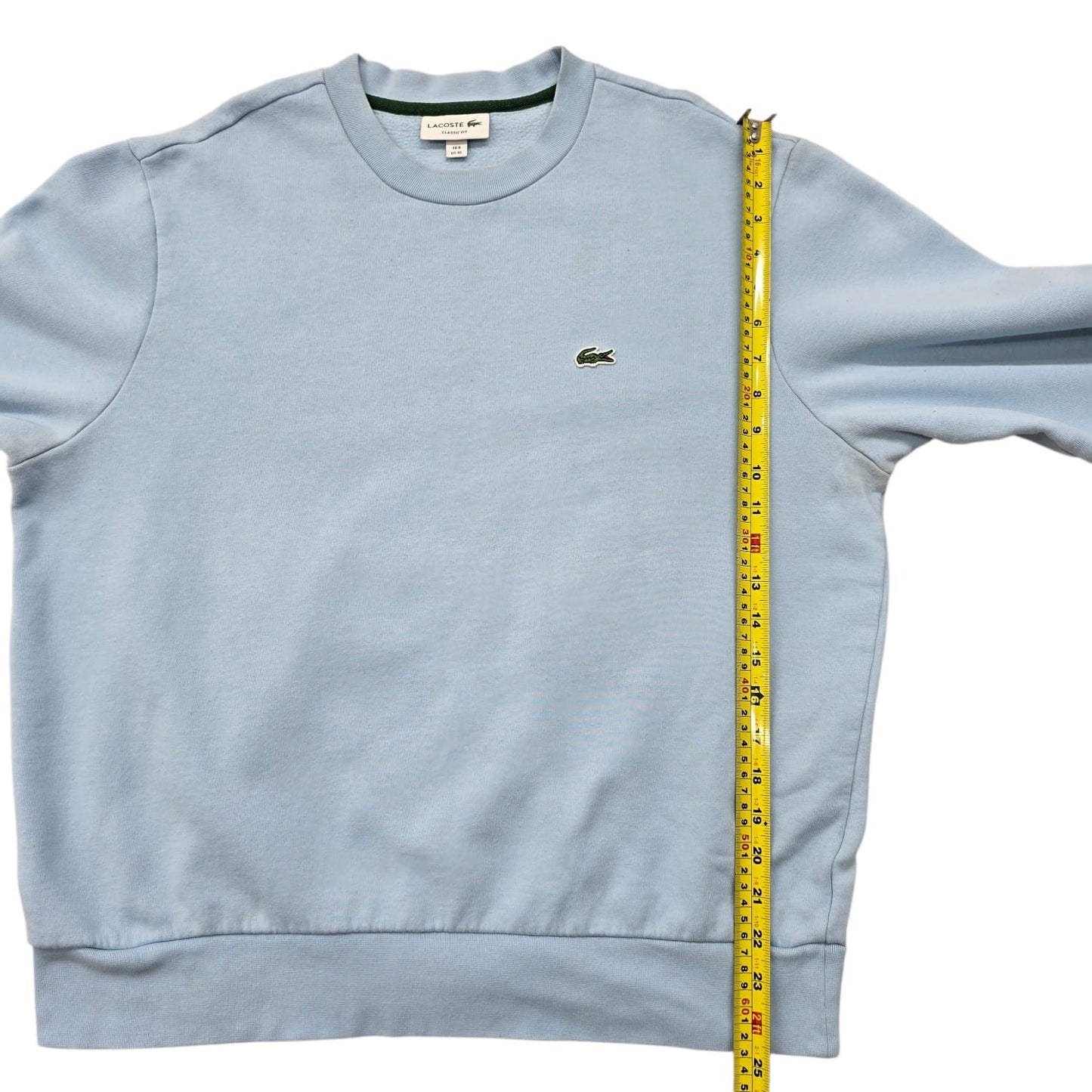 Lacoste Men's Light Blue Crew Neck Sweatshirt XL Classic Fit