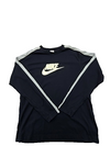 Nike Unisex Black Sweatshirt – Size XL, Striped, Long Sleeve
