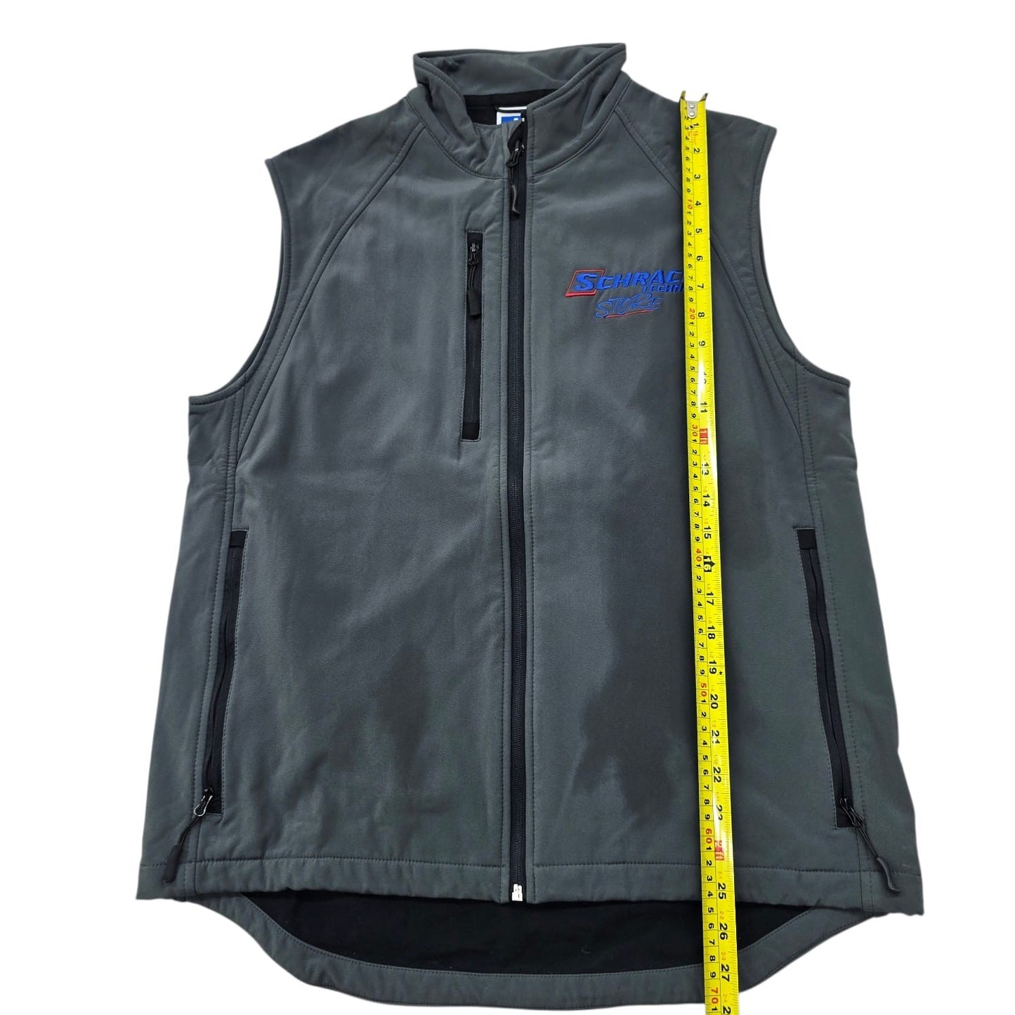 Russell Unisex Athletic Vest Charcoal Gray M Moisture-Wicking Full-Zip