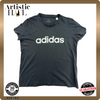 Adidas Men's Gray T-Shirt – Size XL, Short Sleeve, Crew Neck