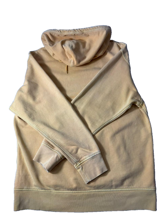 Levi's Men Beige Pullover Hoodie Relaxed Fit Size L Hooded Sweatshirt