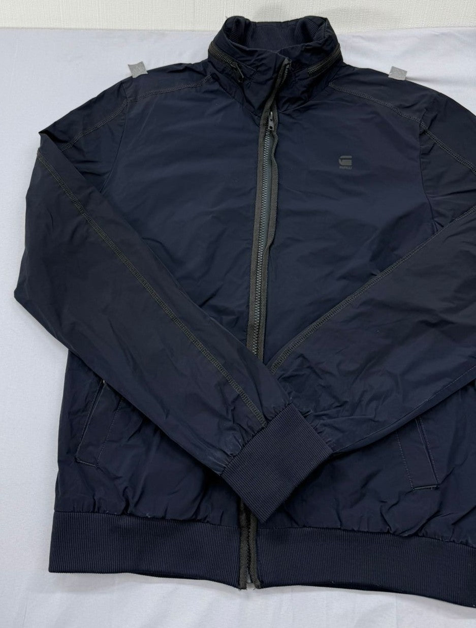 G-Star Raw Men's Navy Bomber Jacket Size L Nylon Reflective