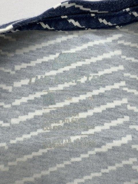 Nike Women's Navy Blue White Striped T-Shirt Size M Relaxed Fit
