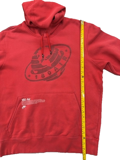 Nike Red Pullover Hoodie Men's Large Cotton Hood