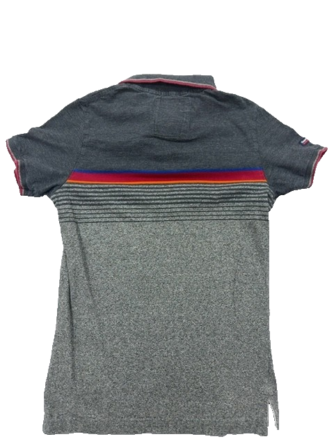Superdry Atlantic Stripe Polo Shirt Men's M Multi-Color Vintage Cotton