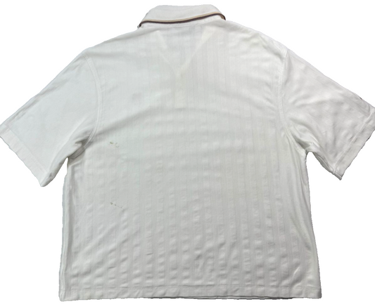 Vintage Nike Men's White Polo Shirt – Size M, Cotton