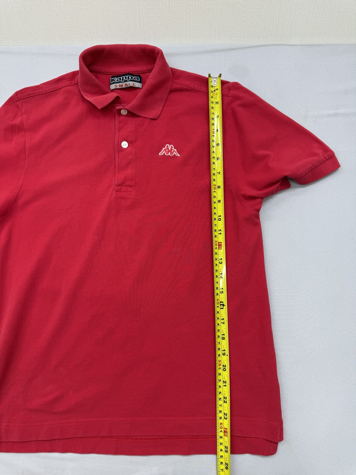 Kappa Men's Red Polo Shirt Small Short Sleeve 100% Cotton Button