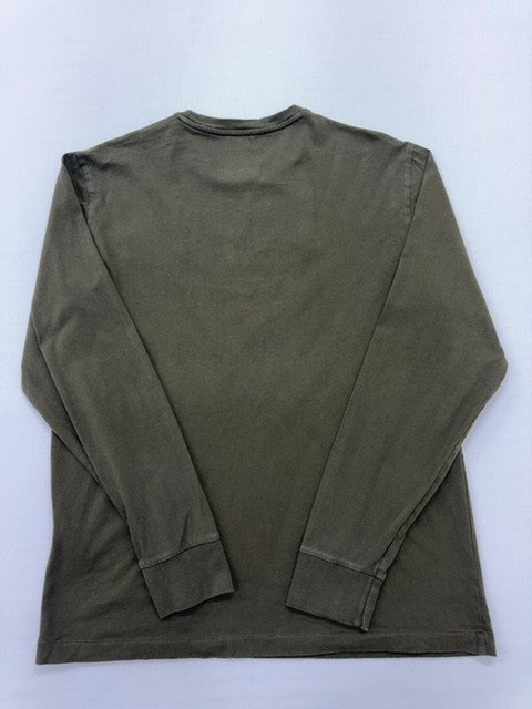 Polo Ralph Lauren Men Olive Slim Fit Long Sleeve T-Shirt Size M Used