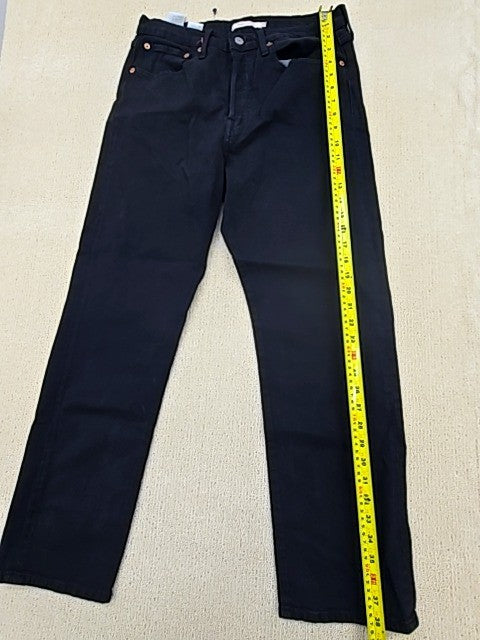 Levi's Premium Unisex Black Jeans Size M 30x28 Button Fly