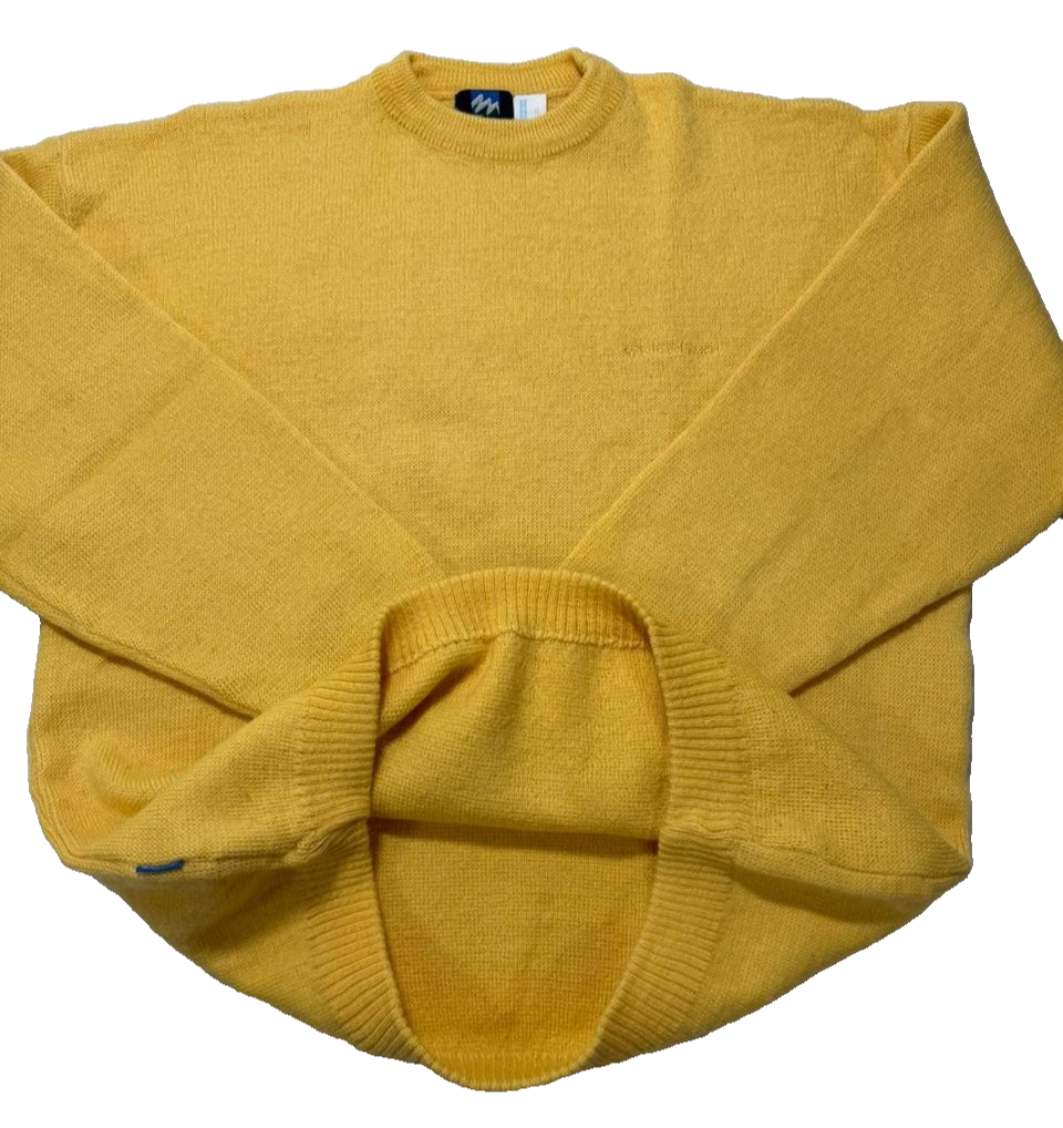 Quechua Yellow Crewneck Knit Sweater Men's Size XL