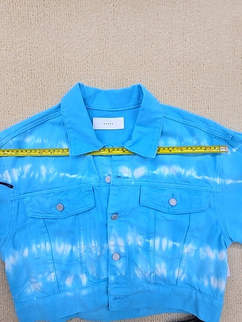 Blanknyc Denim Trucker Jacket Blue Tie Dye Cropped Size M