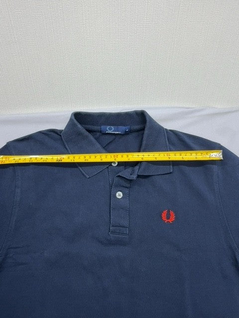 Fred Perry Men's Navy Polo Shirt L Laurel Wreath England Cotton