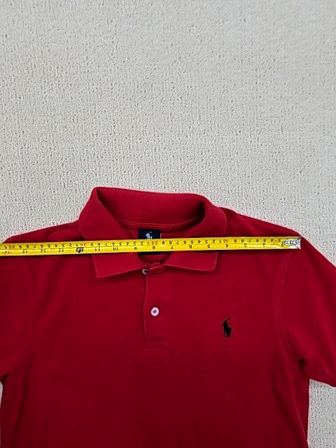 Polo Ralph Lauren Red Cotton Mesh Polo Shirt S Classic Fit