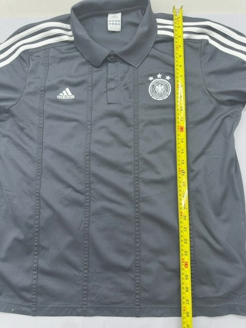 Adidas Germany National Team Black XL Polo Shirt 3-Stripes Soccer