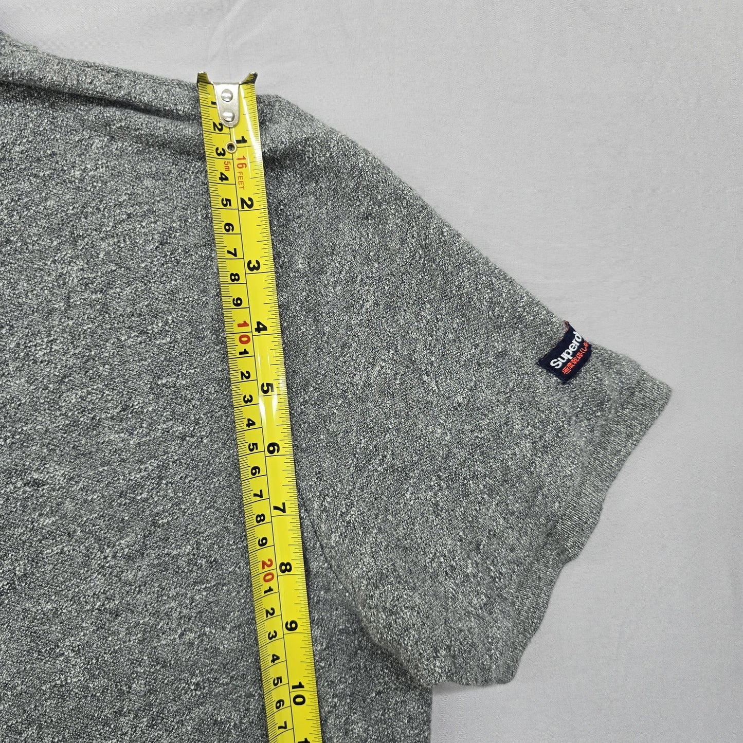 Superdry Men's Grey Polo Shirt XL Short Sleeve Cotton Pique