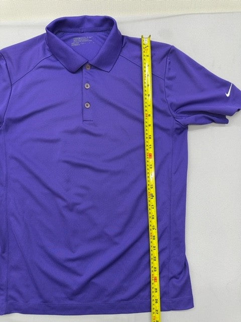 Nike Golf Men's Polo Shirt Large Purple Dri-FIT Short Sleeve