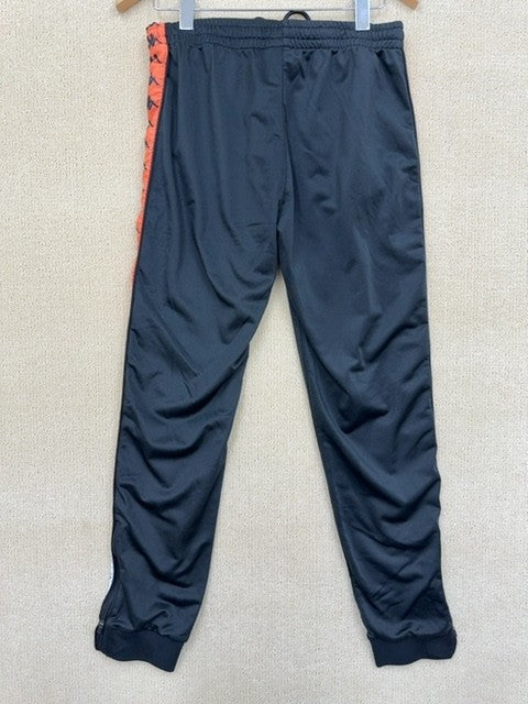 Kappa Men's Black Track Pants – Size L, Striped – Ref 4A040