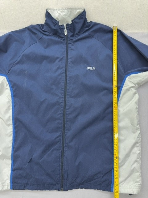 Fila Men's Navy/White Track Jacket L Polyester Zipper