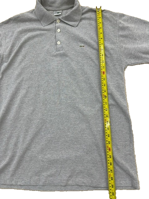 Lacoste Men's Gray Polo Shirt XXL Short Sleeve Croc Logo France