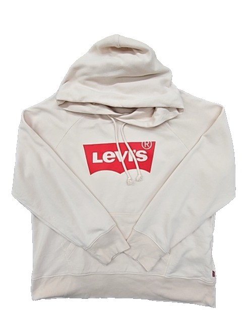 Levi's Men's Beige Hoodie – Size M, Brand Department Type Style, Relaxed Fit