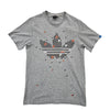 Adidas Men's Gray T-Shirt – Size S, Cityscape Geometric Brand Department