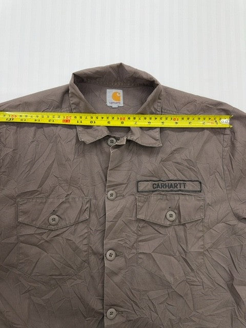 Carhartt Men's Dark Khaki Rugged Flex Canvas Work Shirt M