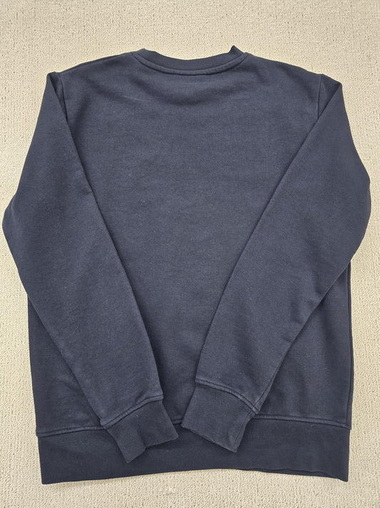 Ellesse Men's Navy Heritage Graphic Sweatshirt S Cotton Blend Crew Neck