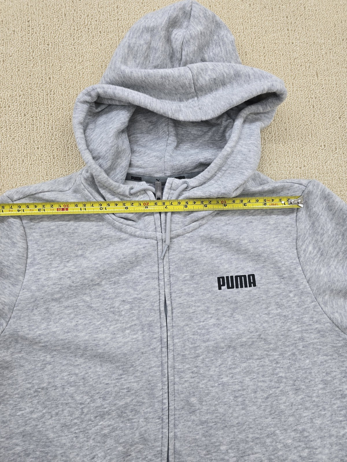 Puma Men's Evostripe Full Zip Hoodie L Grey Slim Fit dryCELL