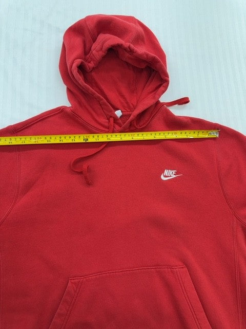 Nike Men's Red Pullover Fleece Hoodie Size M