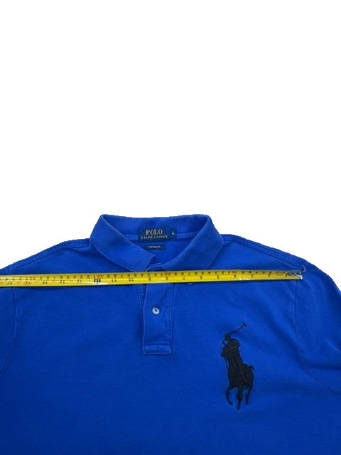 Polo Ralph Lauren Men's Blue Long Sleeve Polo L Custom Fit