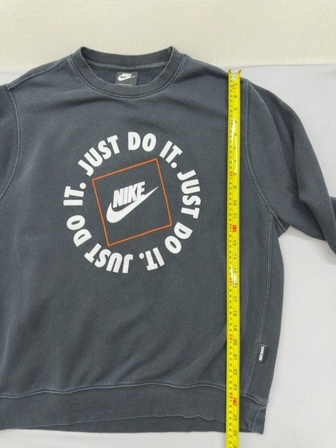 Nike Men's Grey Crewneck Sweatshirt L Just Do It Long Sleeve