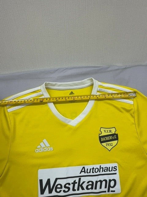 Adidas Men's Yellow VfR Bachem Jersey V-Neck M Vintage