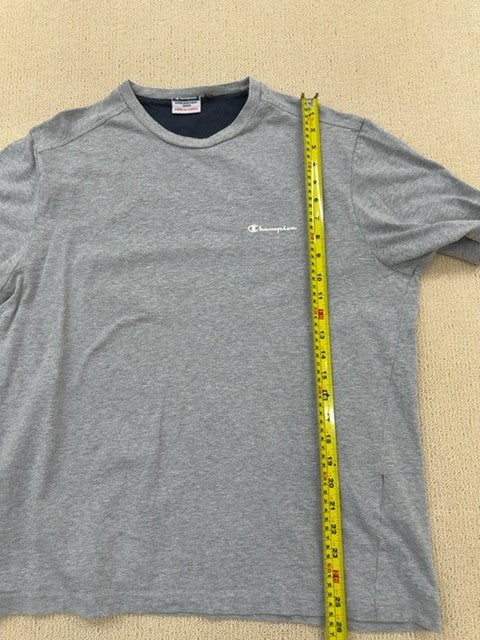 Champion Men's Grey Crewneck T-Shirt XL 100% Cotton American Classics