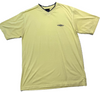 Umbro Men's Yellow T-Shirt – Size M, Cotton