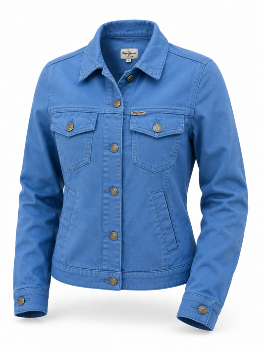 Coats Boys Light Blue Utility Jacket Size Regular Canvas Cropped Button Front