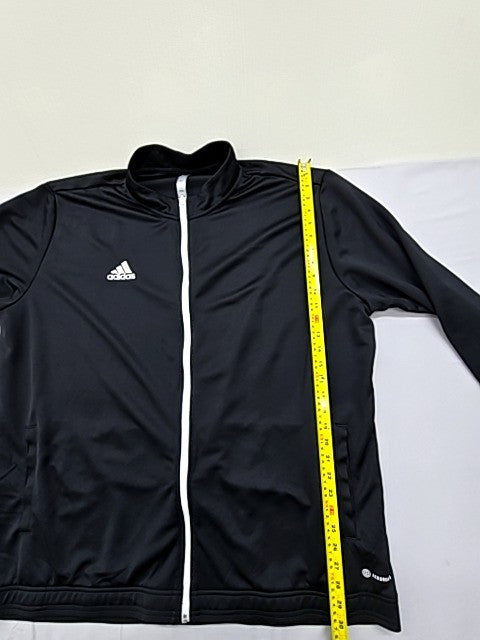 Adidas Men's Black Track Jacket XL 3 Stripes Zipper