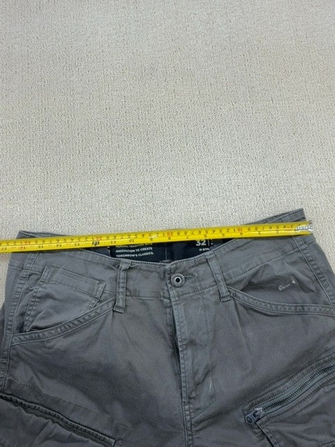 G-Star Raw Men's Dark Grey Cargo Pants Size 32 Tapered Twill