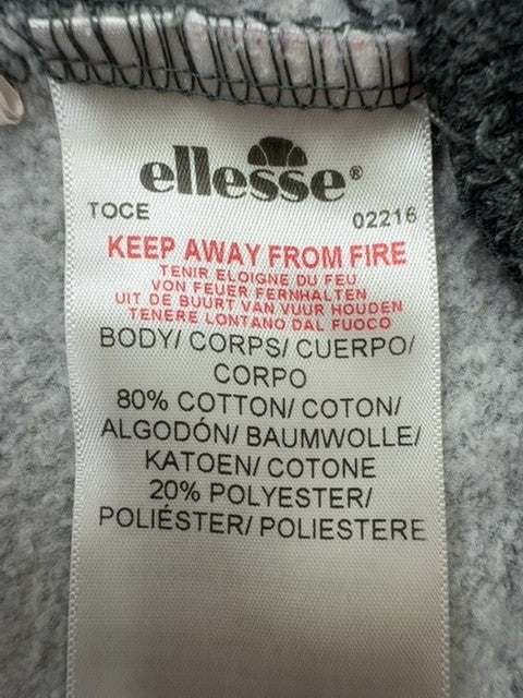Ellesse Men's Grey Fleece Pullover Hoodie M UK Relaxed Fit