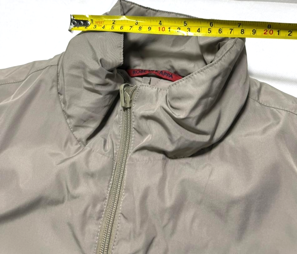 Men's Kappa Beige Full Zip Jacket Windbreaker Coat Top - Size L