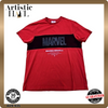 Marvel Men's Red T-Shirt – Size 2XL, Color Block color block, Graphic