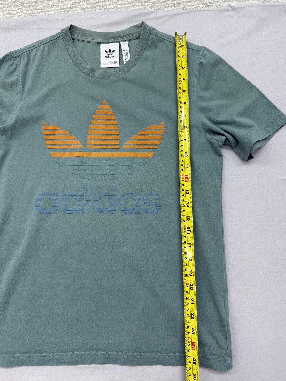 Adidas Men's Green Originals T-Shirt Trefoil Logo Crew Neck S