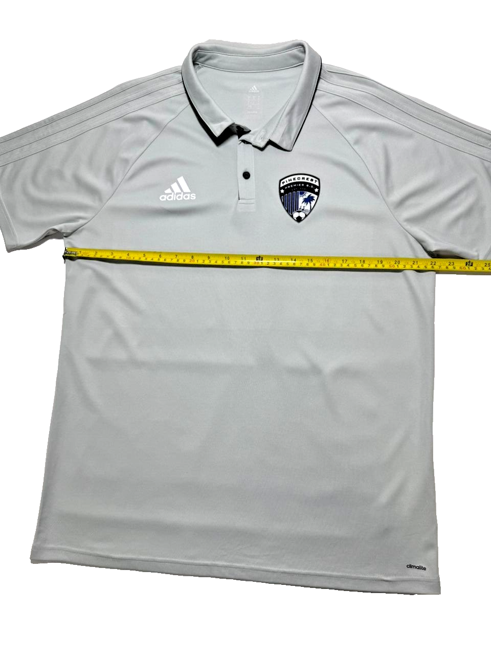 Adidas Grey Pinecrest Polo Shirt - Size XL