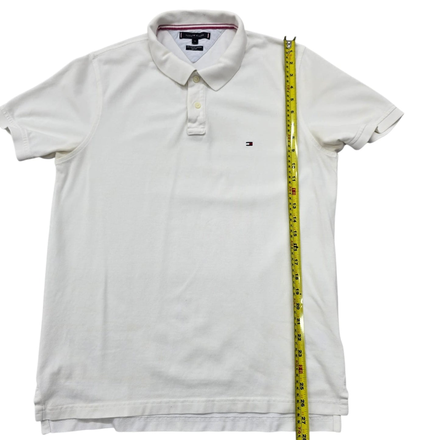 Tommy Hilfiger Men's White Slim Fit Polo Shirt XL Cotton