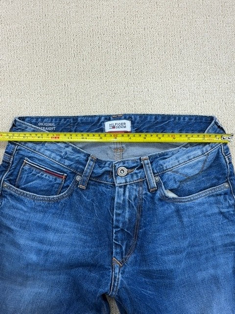 Tommy Hilfiger Men's Straight Leg Blue Jeans 30x32 Med Wash Denim