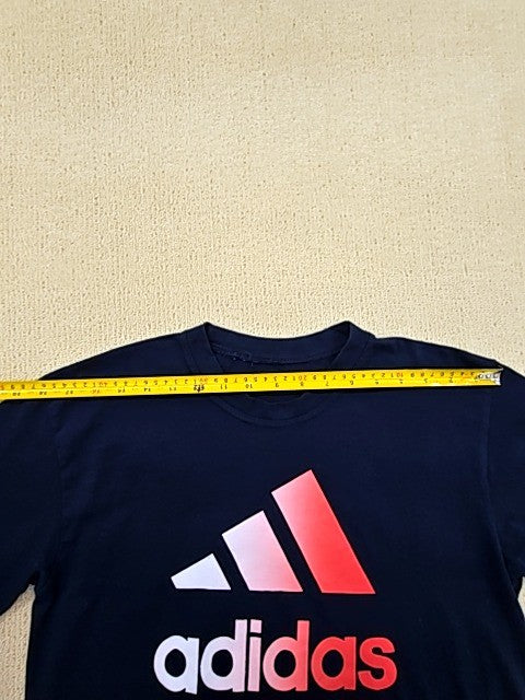 Adidas Men's Navy Blue XL Athletic Cotton Short Sleeve Crewneck T-Shirt