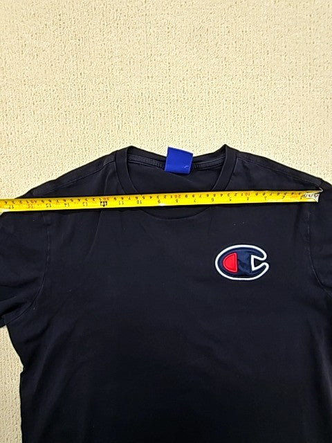 Champion Black Cotton Crew Neck T-Shirt Small Short Sleeve Logo MPN 21145